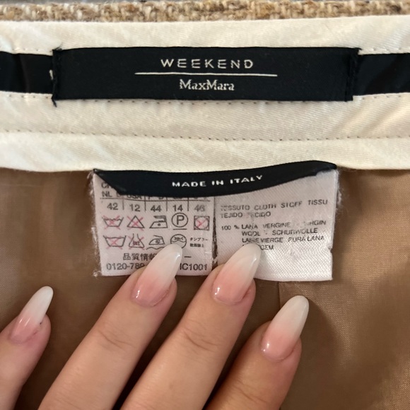 Womens vintage Max Mara Weekend wool blend skirt size 12 mid length - Picture 3 of 3